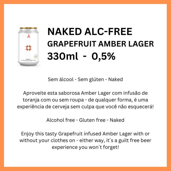 NAKED - ALCOHOL FREE GRAPEFRUIT AMBER LAGER - NEW!