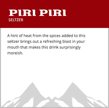 Piri Piri & Grapefruit - ( 3.7% Alc.  70 Calories, No added Sugar ) - Price Promotion
